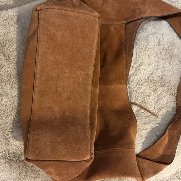 Lucky Brand Suede Shoulder Tote in Camel Brown - Picture 5 of 8